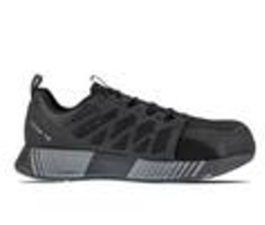 Men REEBOK WORK Composite And Alloy Toe | Men'S Reebok Work Fusion Flexweave Floatride Core Work Shoes Black/Grey