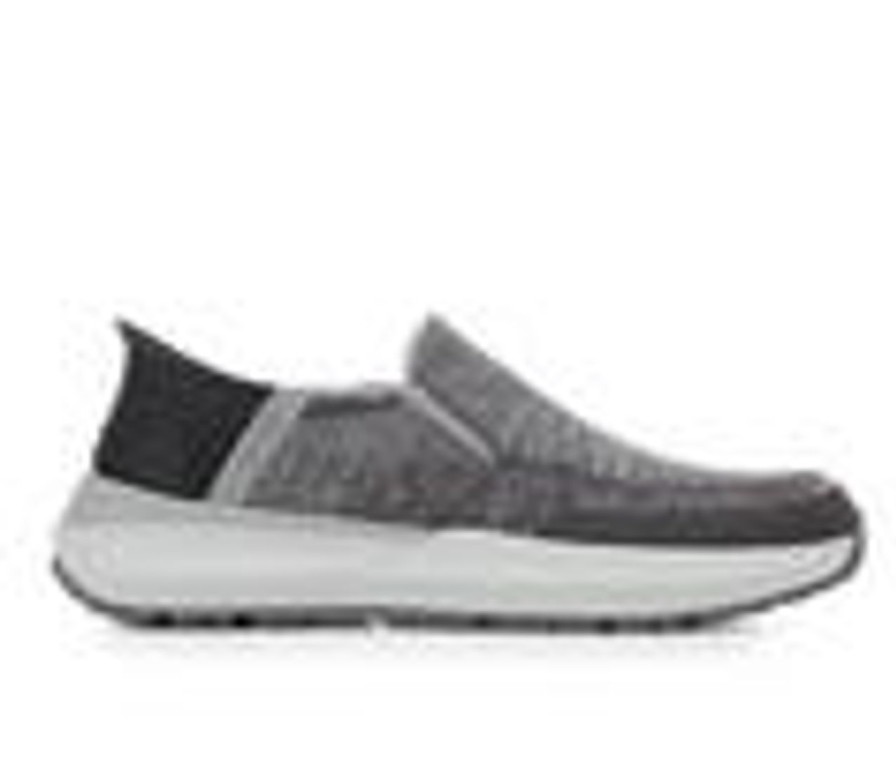 Men Skechers Walking And Hiking | Men'S Skechers 210546 Rovelo Slip-Ins Walking Shoes Charcoal