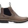 Men Clarks Waterproof | Men'S Clarks Morris Easy Chelsea Boots Stone Waxy