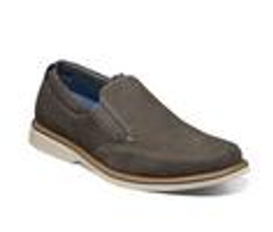 Men Nunn Bush Loafers | Men'S Nunn Bush Otto Moc Toe Slip Loafers Gray