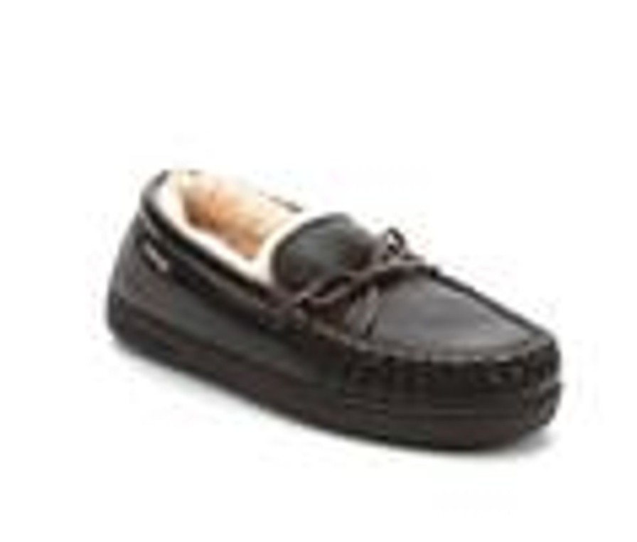 Men Bearpaw Boat Shoes | Men'S Bearpaw Mach Iv Moccasins Chocolate Lea