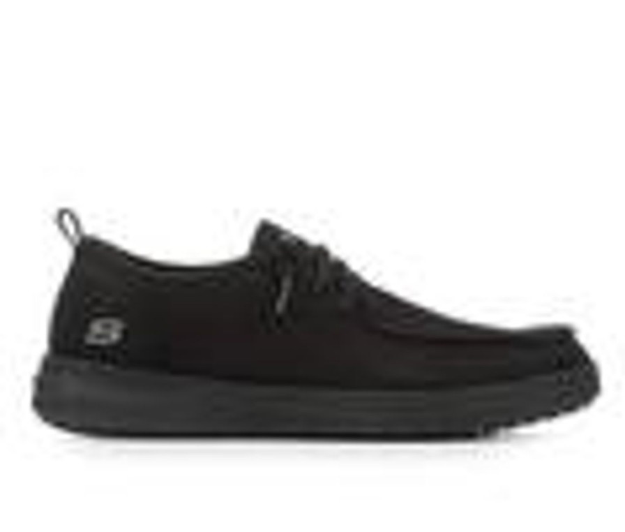 Men Skechers Work Slip Resistant | Men'S Skechers Work 200197 Melo Slip Resistant Safety Shoes Black