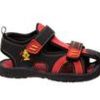 Kids Rugged Bear Sandals | Boys' Rugged Bear Toddler Rb88869H Fire Hydrant Sport Sandals Black/Red