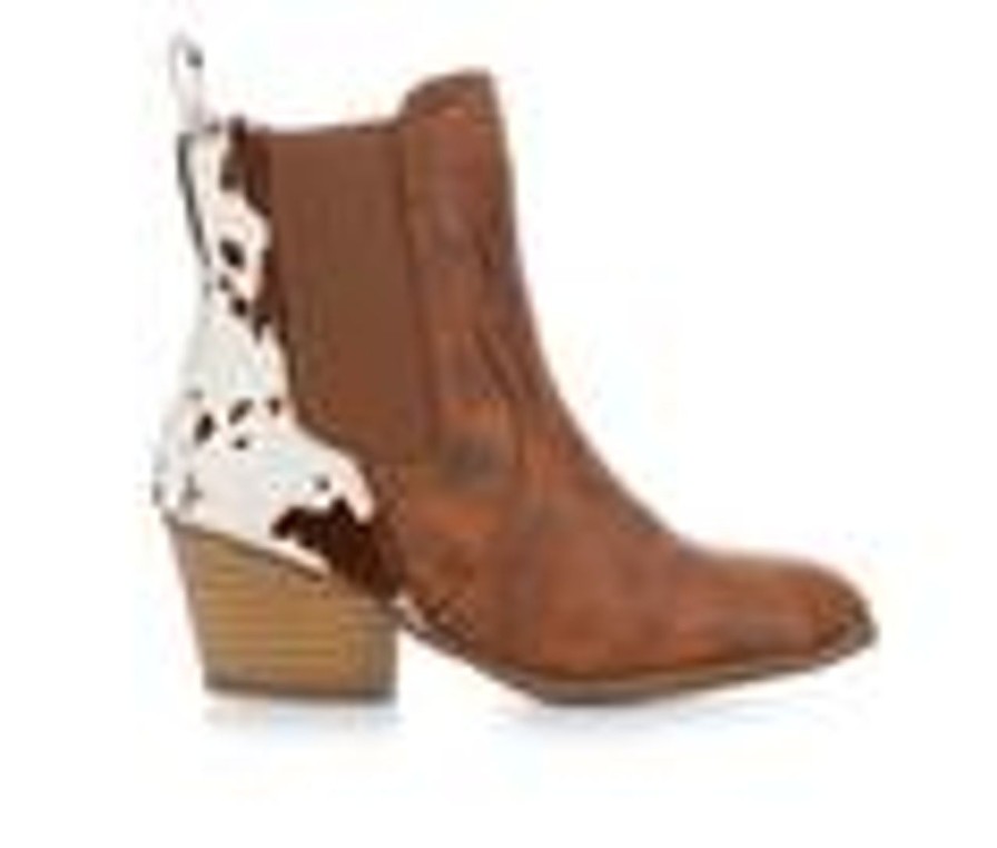 Kids MIA Boots | Girls' Mia Little Kid & Big Kid Ronja Boots Cognac/Cow Prnt