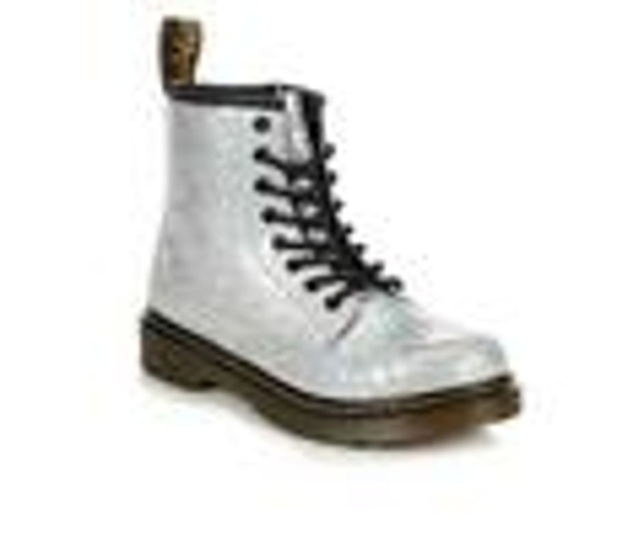 Kids Dr. Martens Boots | Girls' Dr. Martens Big Kid 1460 Disco Crinkle Boots Grey