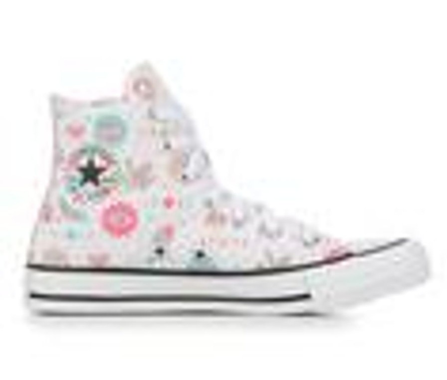 Kids Converse Athletics & Sneakers | Girls' Converse Big Kid Chuck Taylor All Star Mystic Gem Mid Sneakers Wht/Pink/Coral