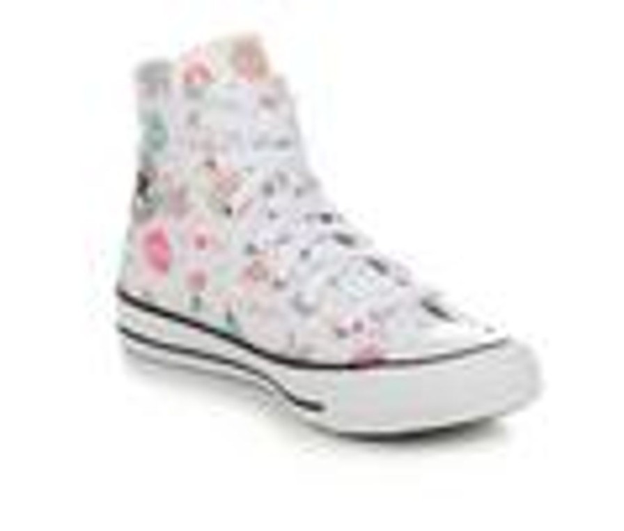 Kids Converse Athletics & Sneakers | Girls' Converse Big Kid Chuck Taylor All Star Mystic Gem Mid Sneakers Wht/Pink/Coral