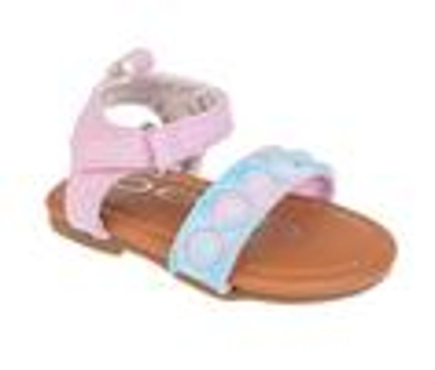 Kids Bebe Sandals | Girls' Bebe Infant Lil Poppy Crib Shoes Pink Multi