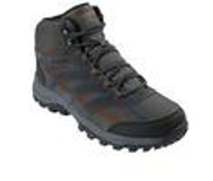 Men Northside Hiking And Hunting | Men'S Northside Gresham Mid Waterproof Hiking Boots Charcoal/Orange