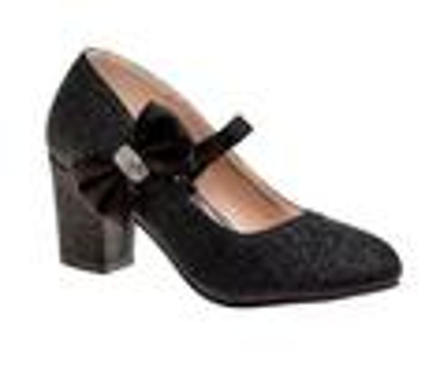 Kids Badgley Mischka Dress | Girls' Badgley Mischka Little Kid & Big Kid Alice Dress Shoes Black Glittere