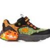 Kids Skechers Athletics & Sneakers | Boys' Skechers Little Kid & Big Kid Dino Lights Light-Up Sneakers Black/Orange