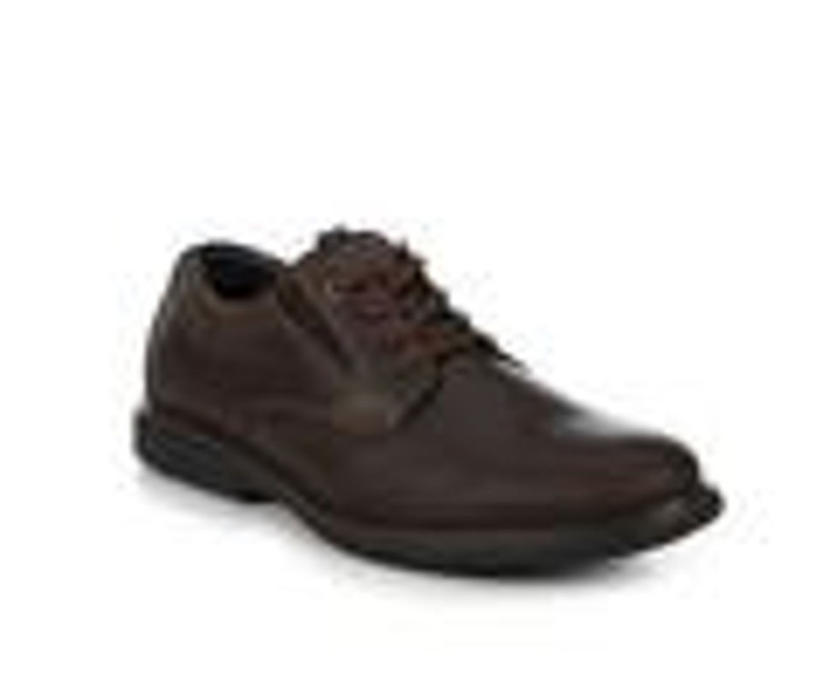 Men Nunn Bush Oxfords | Men'S Nunn Bush Otto Plain Toe Oxfords Brn Crazy Horse