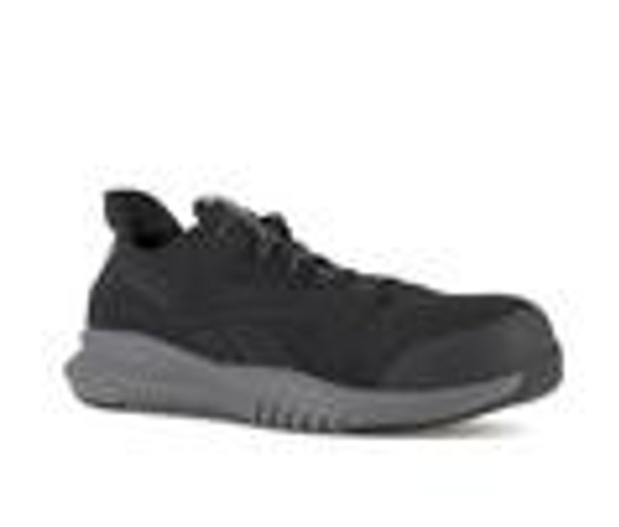 Men REEBOK WORK Composite And Alloy Toe | Men'S Reebok Work Flexagon 3.0 Work Shoes Black/Grey