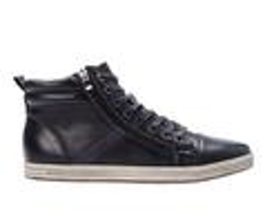 Men Propet High Tops | Men'S Propet Lucas Hi Top Dress Sneakers Black