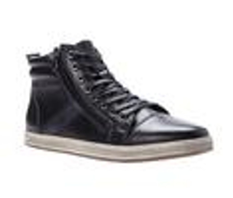 Men Propet High Tops | Men'S Propet Lucas Hi Top Dress Sneakers Black