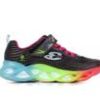 Kids Skechers Casual | Girls' Skechers Little Kid & Big Kid Twisty Brights Light-Up Sneakers Black/Rainbow