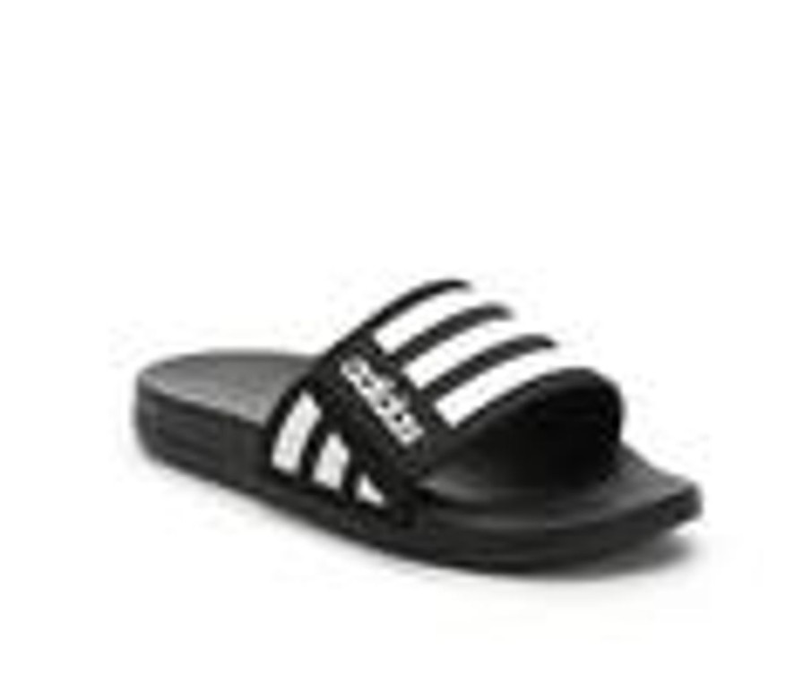 Kids Adidas Sandals | Boys' Adidas Little Kid & Big Kid Adilette Comfort Ad Slides Black/White