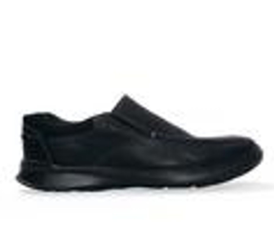 Men Clarks Loafers And Slip-Ons | Men'S Clarks Cotrell Step Slip On Shoes Black