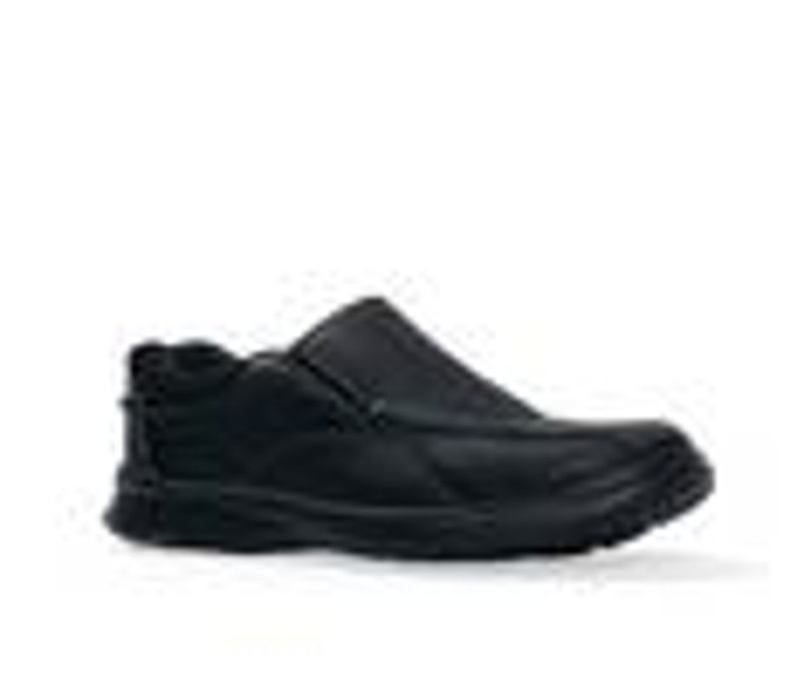 Men Clarks Loafers And Slip-Ons | Men'S Clarks Cotrell Step Slip On Shoes Black