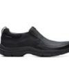 Men Clarks Loafers And Slip-Ons | Men'S Clarks Walpath Step Casual Loafers Black Leather