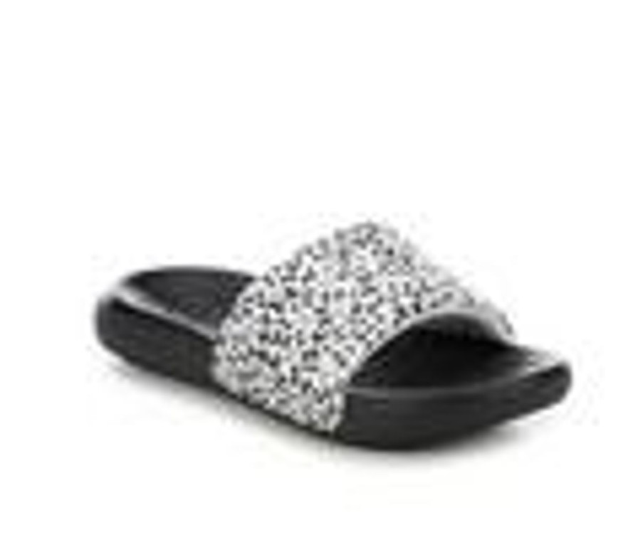 Kids Under Armour Sandals | Boys' Under Armour Little Kid & Big Kid Ansa Print Sport Slides White/Blk/Black