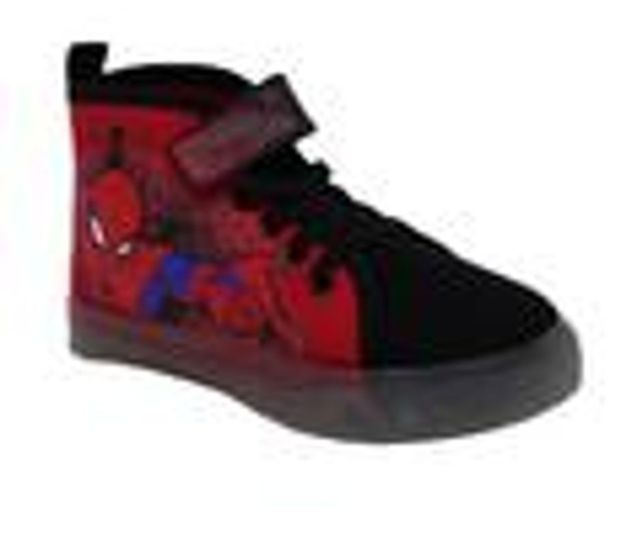 Kids MARVEL Athletics & Sneakers | Boys' Marvel Toddler & Little Kid Spiderman Lighted Hi-Top Red/Black