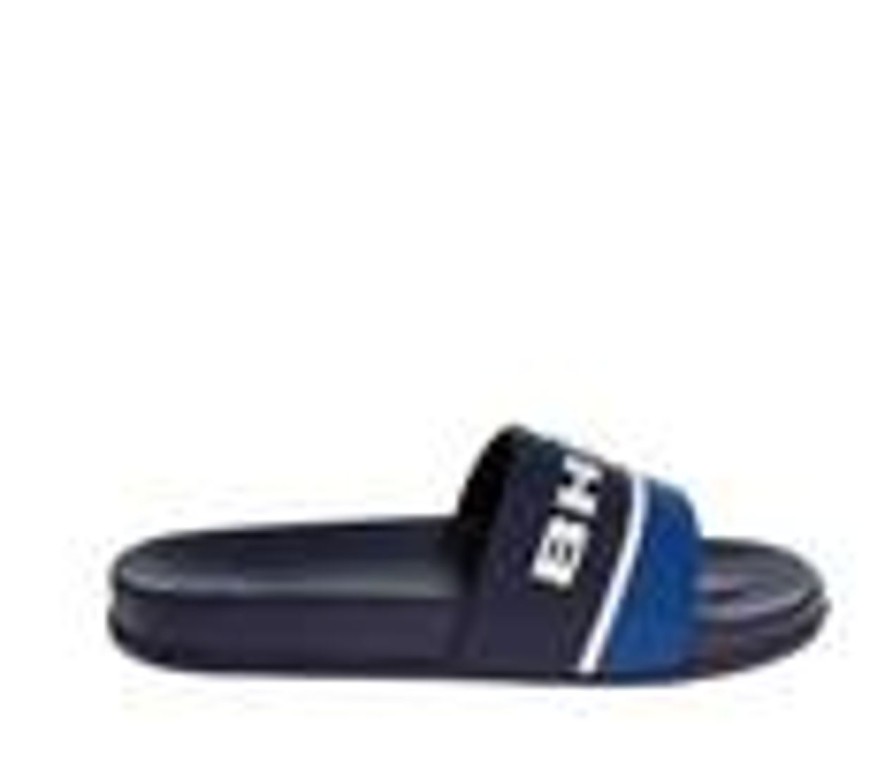 Kids Beverly Hills Polo Club Sandals | Boys' Beverly Hills Polo Club Little Kid & Big Kid Houser Slide Sandals Navy/Blue