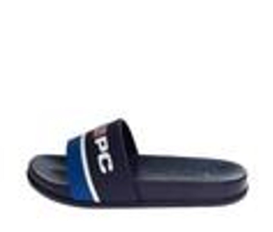 Kids Beverly Hills Polo Club Sandals | Boys' Beverly Hills Polo Club Little Kid & Big Kid Houser Slide Sandals Navy/Blue