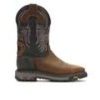 Men Justin Boots Electric Hazard | Men'S Justin Boots Commander Steel Toe Cowboy Boots Brown/Black