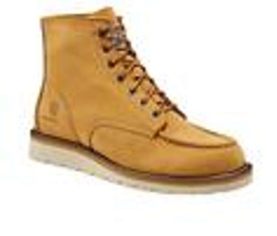 Men Carhartt Soft Toe | Men'S Carhartt Fw6076 Moc Wedge 6 Wheat