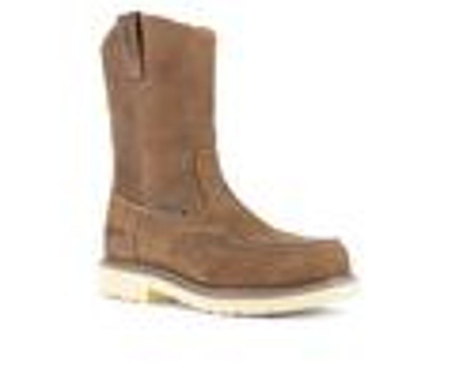 Men Iron Age Waterproof | Men'S Iron Age Ia5093 Solidifier Waterproof Work Boots Brown