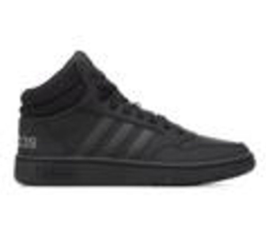 Men Adidas High Tops | Men'S Adidas Hoops 3.0 Mid Sneakers Black/Nubuck