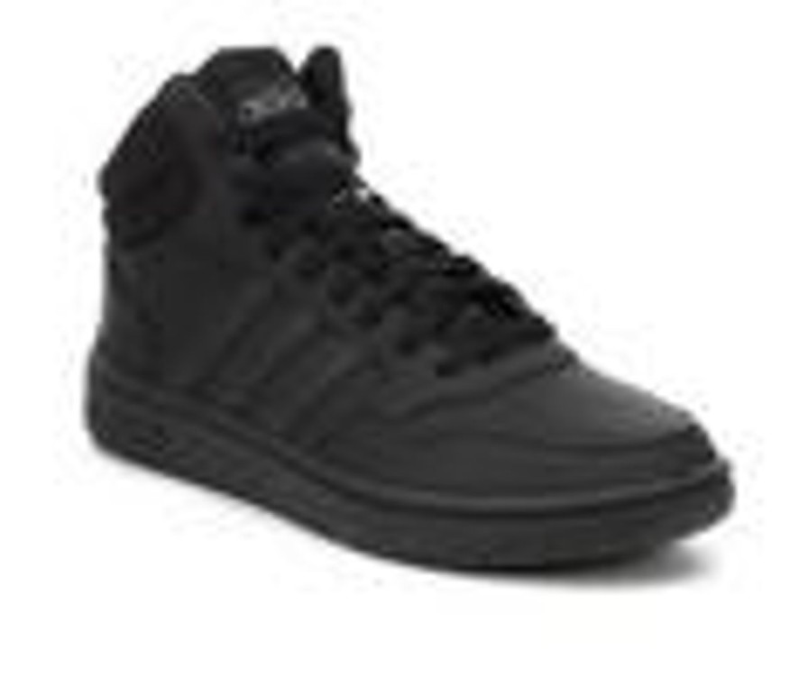 Men Adidas High Tops | Men'S Adidas Hoops 3.0 Mid Sneakers Black/Nubuck