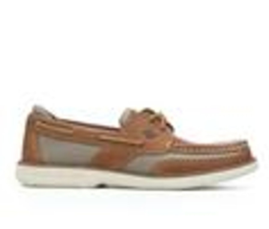 Men Sperry Boat Shoes | Men'S Sperry Surveyor 2 Eye Boat Shoes Dark Tan