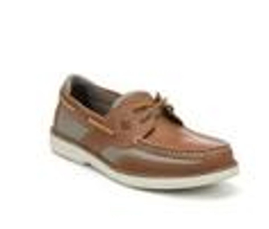 Men Sperry Boat Shoes | Men'S Sperry Surveyor 2 Eye Boat Shoes Dark Tan