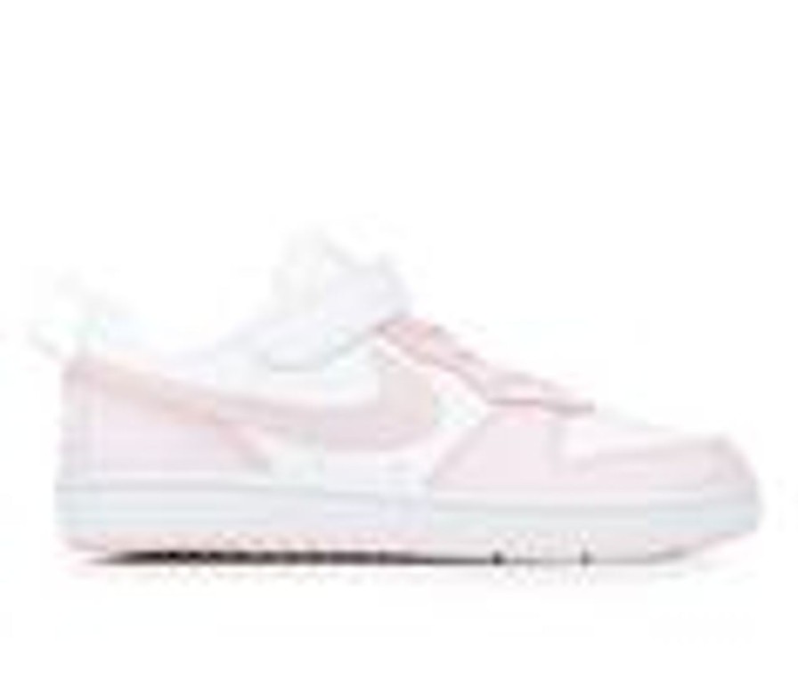 Kids Nike Athletics & Sneakers | Girls' Nike Little Kid Court Borough Low Recraft Ps Sneakers White/Pink Foam