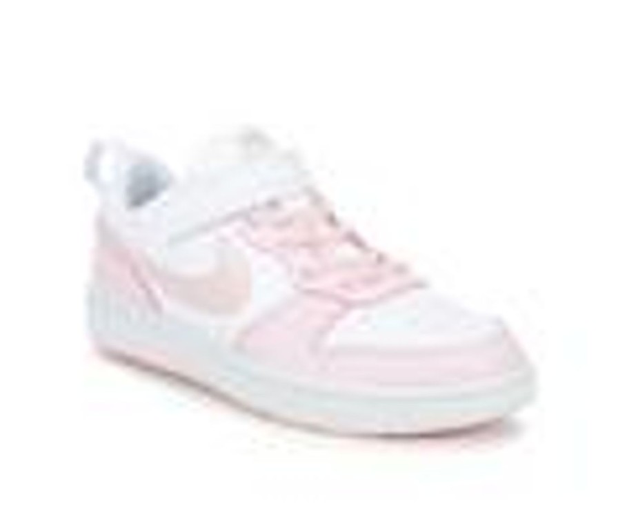 Kids Nike Athletics & Sneakers | Girls' Nike Little Kid Court Borough Low Recraft Ps Sneakers White/Pink Foam