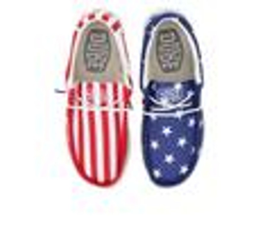 Men HEYDUDE Loafers And Slip-Ons | Men'S Heydude Wally Patriotic Casual Shoes American Flag