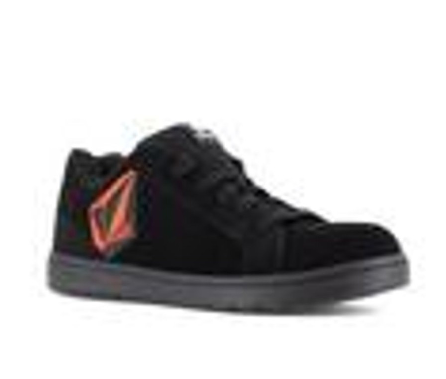 Men Volcom Work Composite And Alloy Toe | Men'S Volcom Work Stone Ct Work Shoes Black/Red