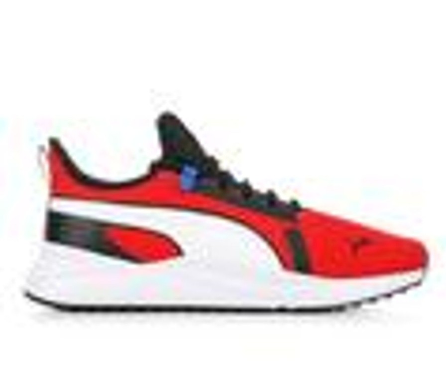 Men Puma Slip-Ons | Men'S Puma Pacer Future Street Knit Slip-On Sneakers Red/Wht/Blk/Blu