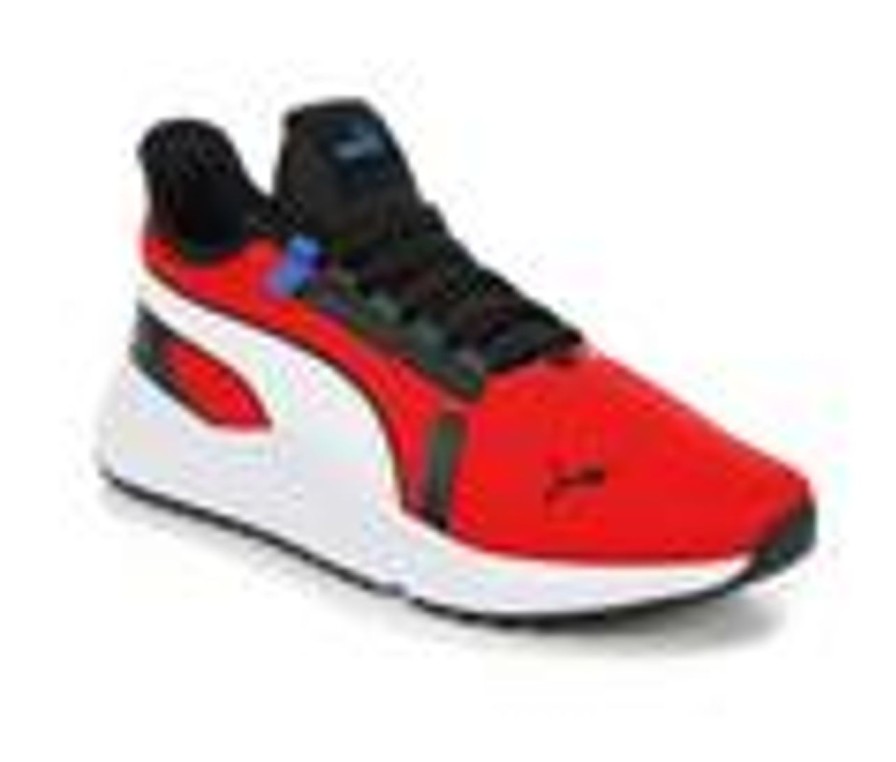 Men Puma Slip-Ons | Men'S Puma Pacer Future Street Knit Slip-On Sneakers Red/Wht/Blk/Blu