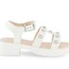 Kids Jessica Simpson Sandals | Girls' Jessica Simpson Tessa Stone 11-5 Sandals White