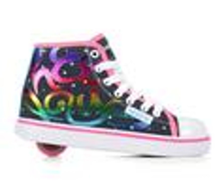 Kids Heelys Casual | Girls' Heelys Veloz Mid Sneakers Denim/Rainbow