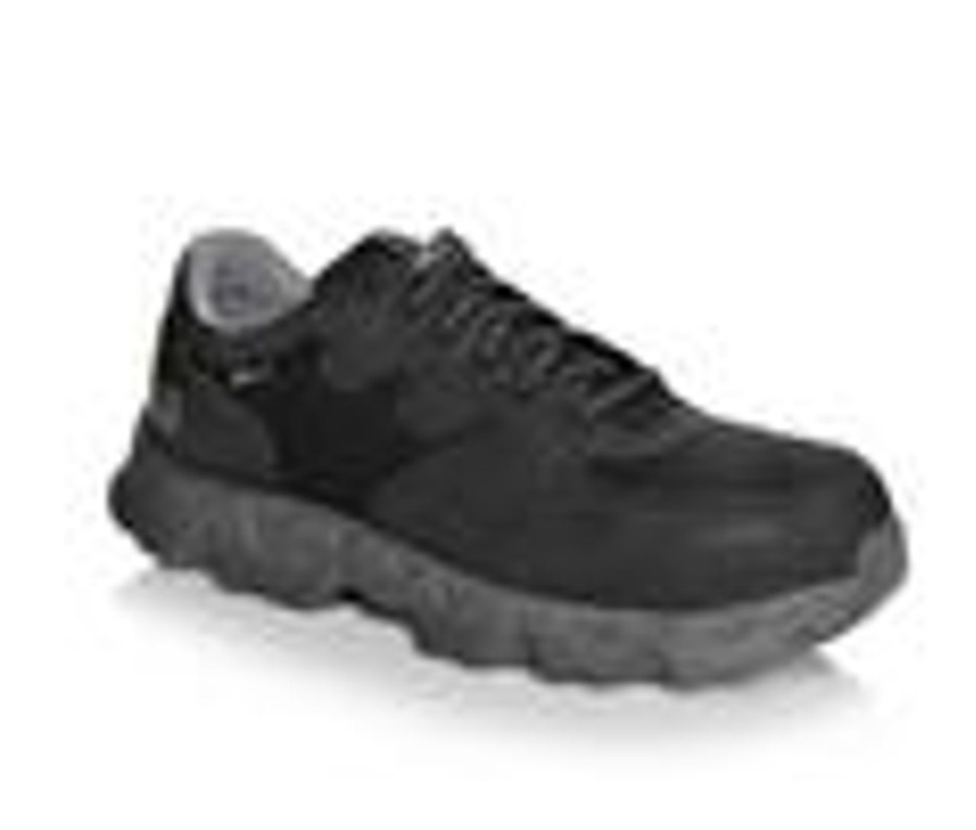 Men Timberland Pro Composite And Alloy Toe | Men'S Timberland Pro Powertrain 92649 Alloy Toe Work Shoes Black/Grey