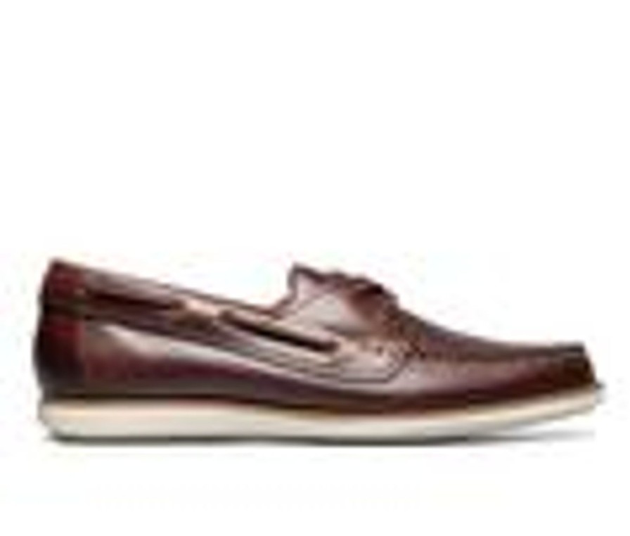 Men Florsheim Boat Shoes | Men'S Florsheim Atlantic Moe Toe Boat Shoes Chocolate