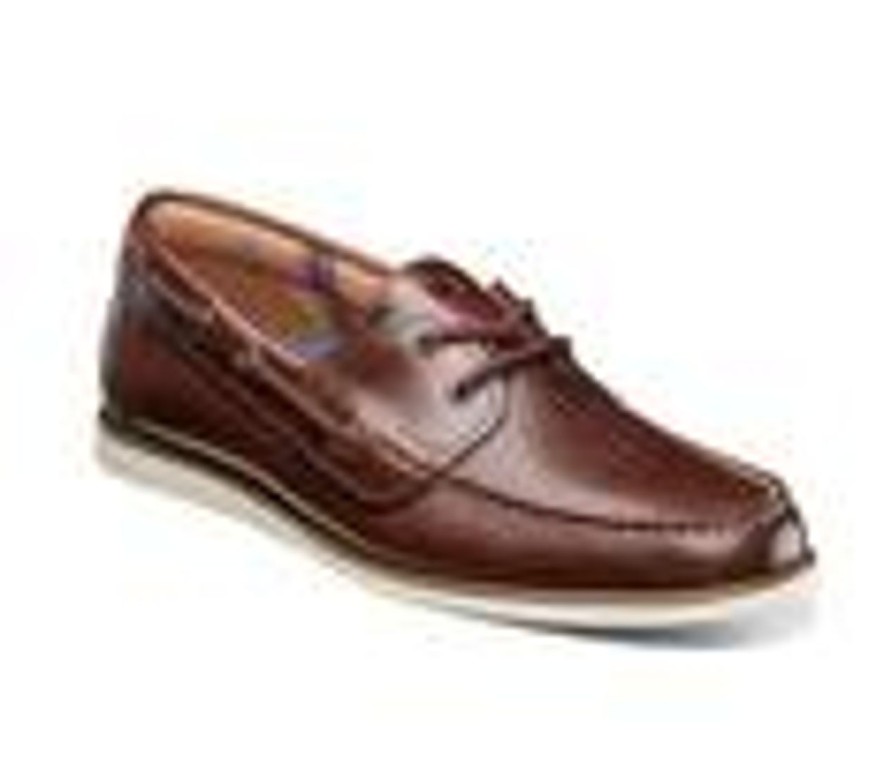 Men Florsheim Boat Shoes | Men'S Florsheim Atlantic Moe Toe Boat Shoes Chocolate