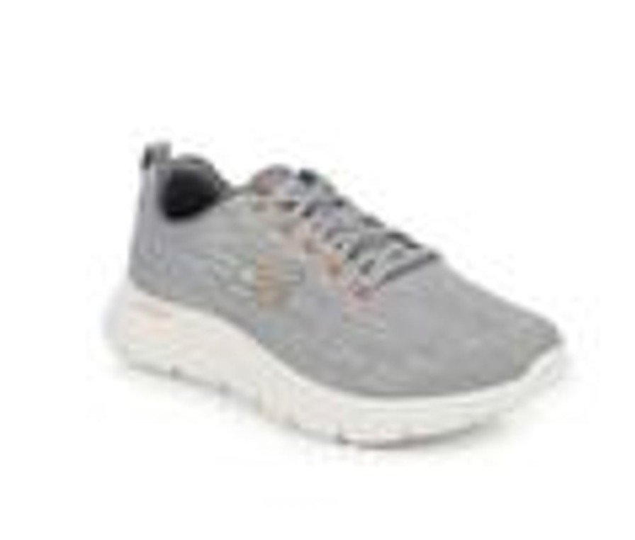 Men Skechers Walking And Hiking | Men'S Skechers 216481 Go Walk Flex Walking Shoes Grey/Orange