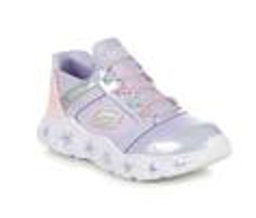 Kids Skechers Casual | Girls' Skechers Little Kid & Big Kid Galaxy Lights Cosmic Slip-Ins Light-Up Shoes Lavender/Multi