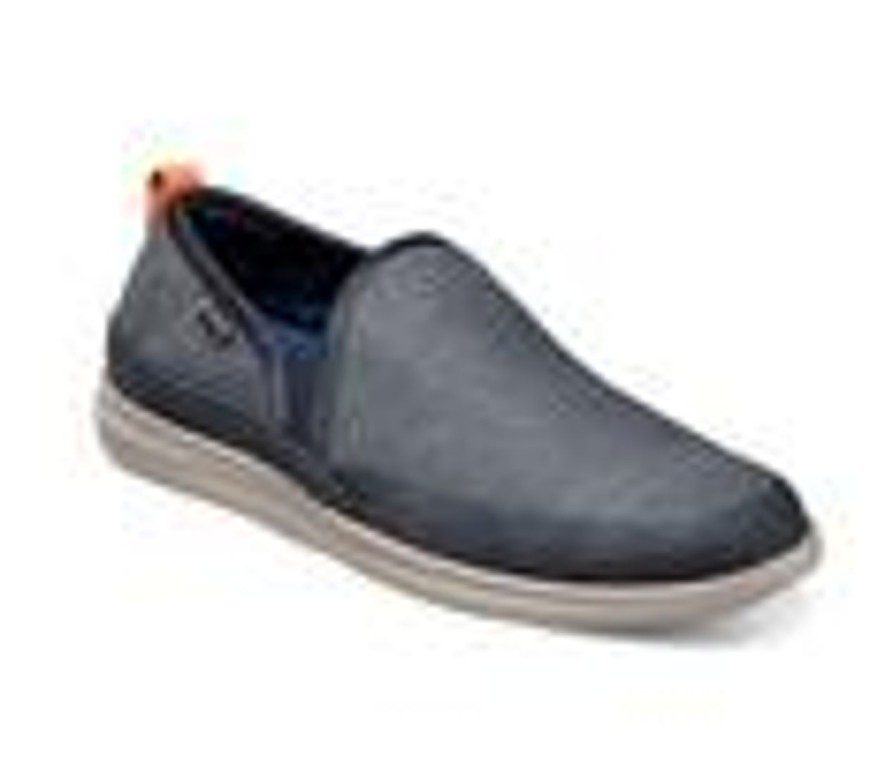 Men Nunn Bush Loafers And Slip-Ons | Men'S Nunn Bush Brewski Slip-On Shoes Blue