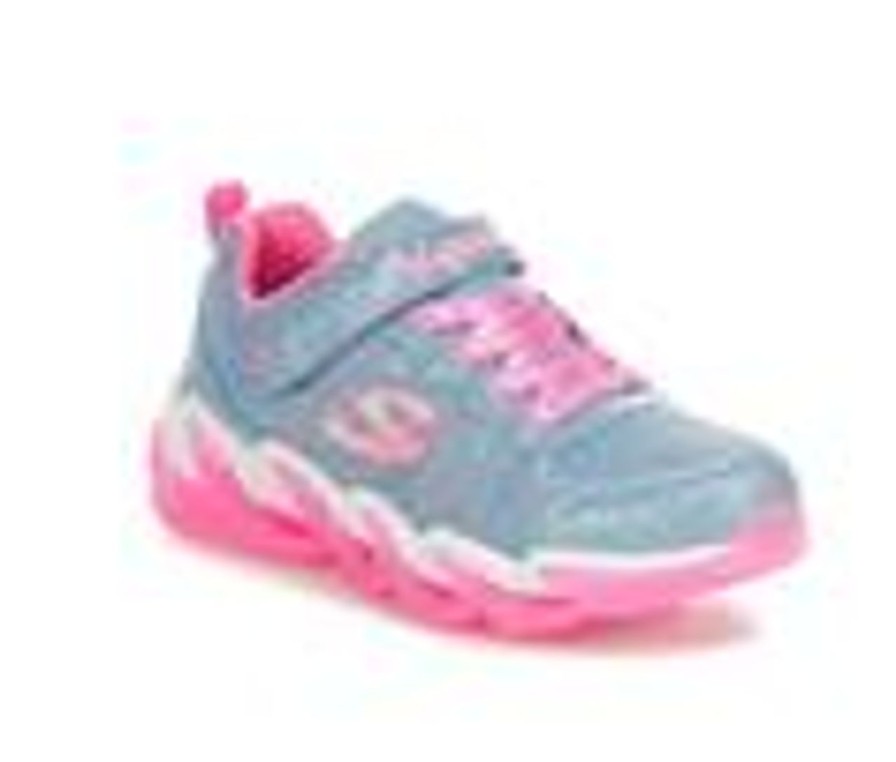 Kids Skechers Casual | Girls' Skechers Little Kid & Big Kid Hyper Surge Light-Up Sneakers Lightblue/Pink